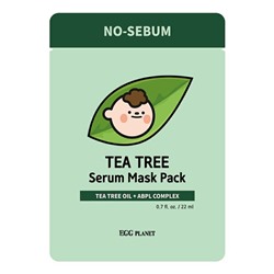 Маска на тканевой основе с маслом чайного дерева EGG Planet Tea Tree  serum mask pack, DAENG GI MEO RI, 22 мл