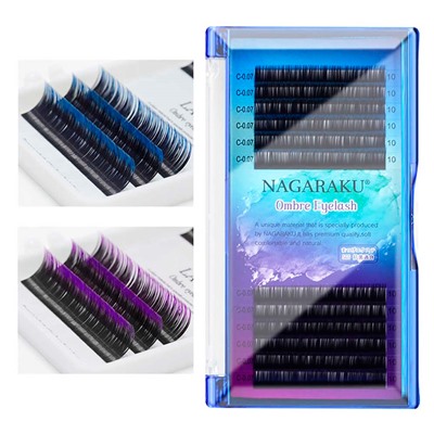 NAGARAKU, Ресницы для наращивания Ombre Eyelash 0.07С 10mm