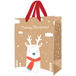 Пакет подарочный 26*32*12см MESHU Christmas Deer крафт Kl_40089/12/Китай