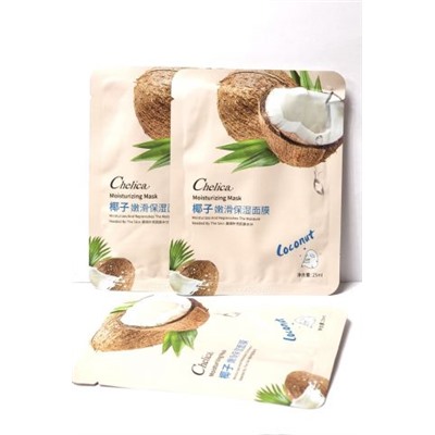 Тканевая маска для лица с кокосом, увлажняющая Chelica , 25 мл