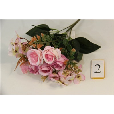 Букет розы и фиалки винтаж (4-002)