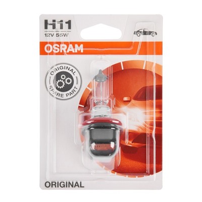 Лампа автомобильная Osram H11, 12 В, 55 Вт, PGJ19-2, 64211-01B