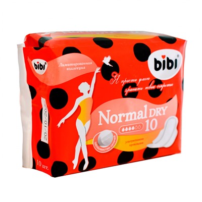 Прокладки "BIBI" Normal Dry, 4 капли, 10 шт.