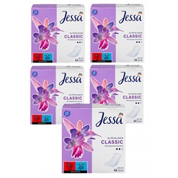 Jessa Slipeinlagen Classic 55 St, Джесса Прокладки ежедневные классические 55 шт, 5 упаковок (275 штук)