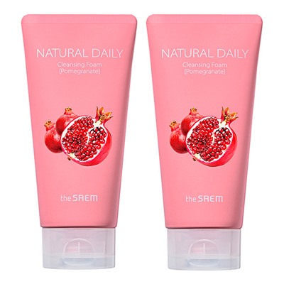 Набор пенок Natural Daily Cleansing Foam Pomegranate Set 2, THE SAEM, 150 мл*2