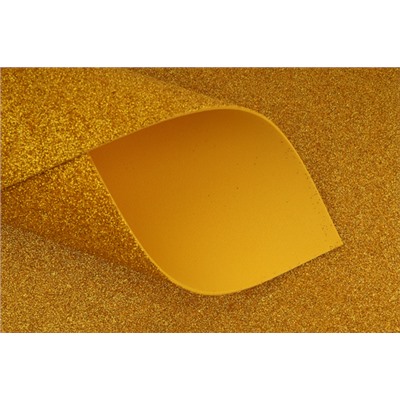 Фоамиран EVA глиттерный (золото) 2мм, 20см*30см, упак.10шт
