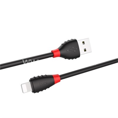 USB кабель для iPhone 5/6/6Plus/7/7Plus 8 pin 1.2м HOCO X27 (черный)