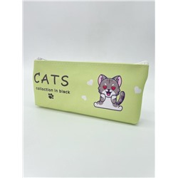 Пенал "Cats collection", green