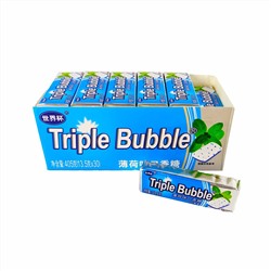 Жвачка Triple Bubble со вкусом мяты 13,5гр (30шт в блоке)