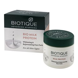 Biotique Bio Milk Protein Whitening & Rejuvenating Face Pack 50g / Био Маска для Лица Отбеливающая и Омолаживающая с Молочным Протеином 50гр