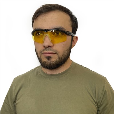 Тактические стрелковые очки бойца спецоперации с защитой UV 400 желтые №37