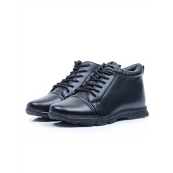 TYM757A BLACK Ботинки зимние мужские (искусственная кожа, искусственный мех) размер 40