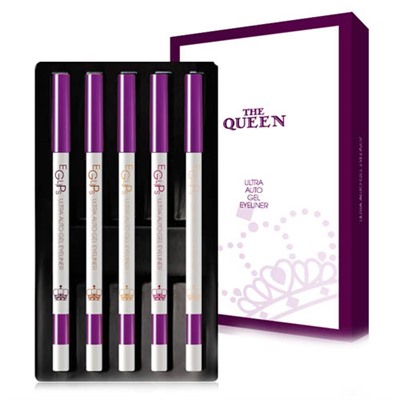 EGLIPS Ultra Auto Gel Eyeliner The Queen Series Автоматический гелевый карандаш для глаз (Набор)