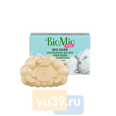 Детское крем-мыло туалетное BioMio Bio-Soap baby с маслом Ши, 90 гр.