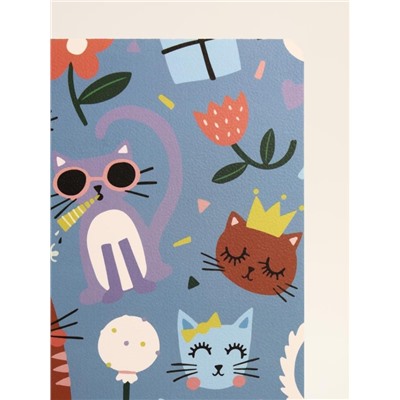 Блокнот (А5) "Fashion cats", light blue (14.5*21)