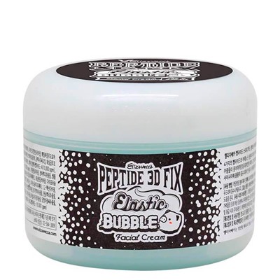 Кислородный крем для лица с комплексом из четырех пептидов Peptide 3D Fix Elastic Bubble Facial Cream, ELIZAVECCA   100 г