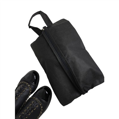 Мешок для обуви на молнии (40x25см) Premium Black