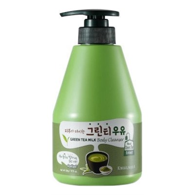 Гель для душа с ароматом зеленого чая Kwailnara Green Tea Milk Body Cleanser, Welcos, 560 г