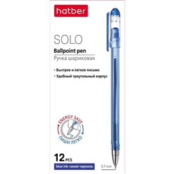 Ручка шариковая Хатбер Solo синяя 0,7мм на масл.основе BP_058613/12/Китай Подробнее