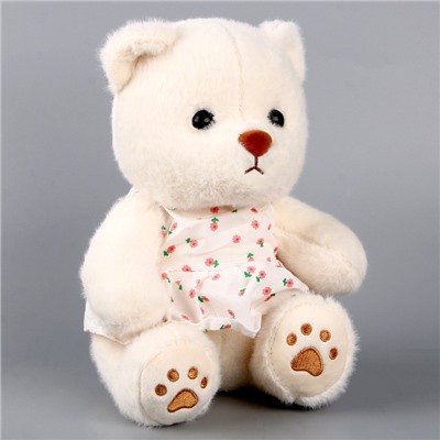 Мягкая игрушка «Медведь» в платье, 26 см, цвет белый