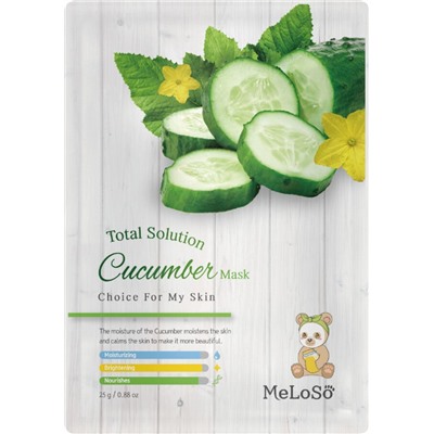 Тканевая маска с экстрактом огурца Total Solution Cucumber Mask, Meloso 25 г