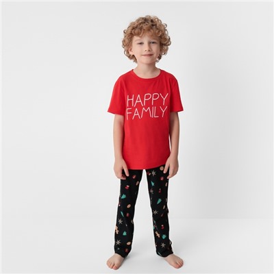 Новый год. Пижама детская KAFTAN Happy family размер 28 (86-92 см)