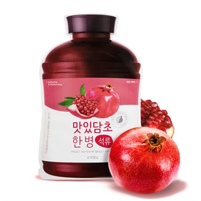 APIEU Fruit Vinegar Тканевая маска (Гранат)