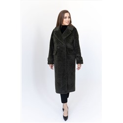 Пальто женское демисезонное 23777 (хаки+черный)