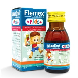 Детский сироп от кашля Flemex со вкусом клубники и малины