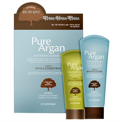 Eco enne Pure Argan Tone Up Набор пилинг гель