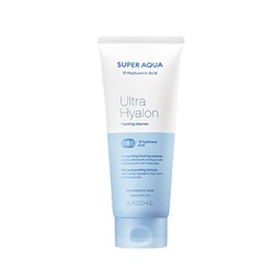 Missha Super Aqua Ultra Hyalon Пенка для умывания с комплексом гиалуроновой кислоты