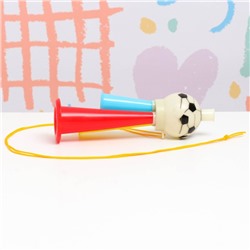 Дудка болельщика детская "Горн - Футбольный мяч", пластик, 16 см, микс