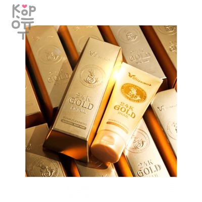 Elizavecca 24K GOLD Snail Foam Cleansing - Пенка для умывания с золотом и муцином улитки, 180мл.,