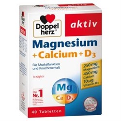 Doppelherz (Доппельхерц) Magnesium + Calcium + D3 Tabletten 40 шт