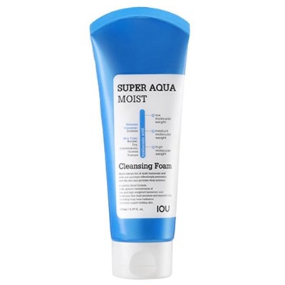 Пенка для лица увлажняющая с гиалуроновой кислотой IOU Super Aqua Moist Cleansing Foam, Welcos, 150 мл