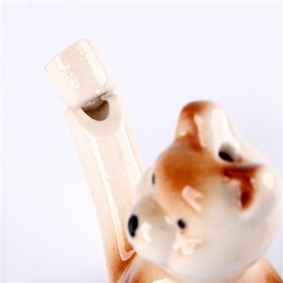 Свистулька керамическая «Мишка» 3,5 × 7,5 × 5 см
