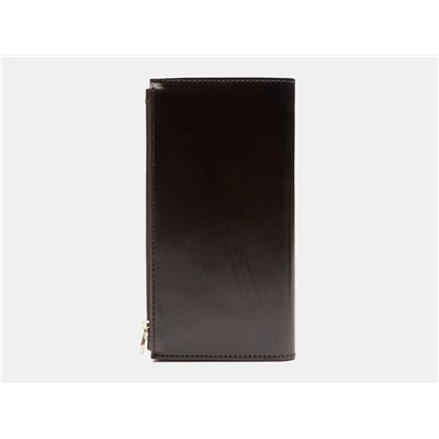 Кожаное портмоне с росписью из натуральной кожи «PR003 Brown Истребитель»