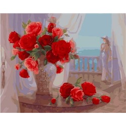 Картина по номерам 40х50 - Красные розы