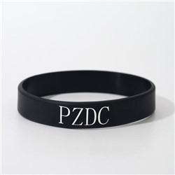 Силиконовый браслет "PZDC" стандарт, цвет чёрный, 20 см
