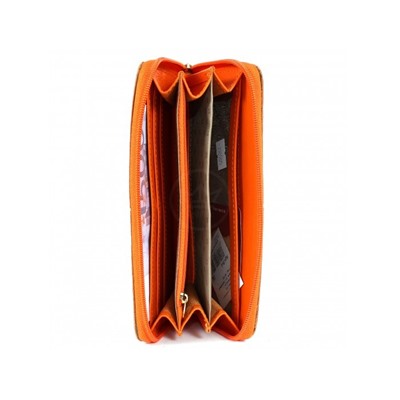 Портмоне женское Premier-S-4 н/к,  3 отд,  9 карм,  ручка-петля,  оранжевый флотер (330)  198905