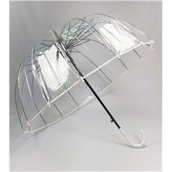 Зонт-трость женский DINIYA арт.2659 (301) полуавт 23"(56см)Х16К прозрачный