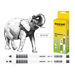Ручка шариковая Mazari VIRT черная 0,7мм на масляной основе M-5710/24/Китай