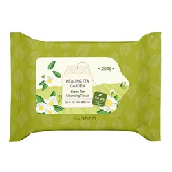 The Saem Healing Tea Garden Очищающие салфетки с экстрактом зеленого чая (20 шт)