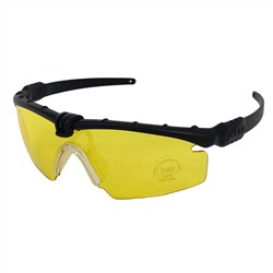 Тактические стрелковые очки бойца спецоперации с защитой UV 400 желтые №37