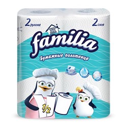 Полотенца Familia бумажные 2-слойные, 2 рулона