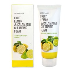 Пенка для лица очищающая с экстрактами лимона и каламанси FRUIT LEMON&CALAMANSI CLEANSING FOAM, LEBELAGE, 100 мл
