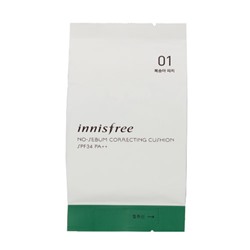 Innisfree No-sebum Correcting Cushion Корректирующий крем-основа для жирной кожи SPF34 PA++ (сменный блок)