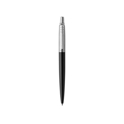 Ручка шариковая Parker Jotter Core Bond Street Black CT M, корпус из нержавеющей стали, чёрный глянцевый/ хром, синие чернила (1953184)