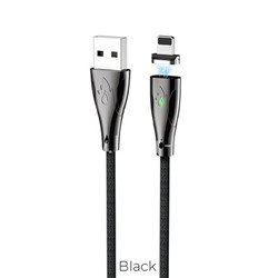 USB кабель для iPhone 5/6/6Plus/7/7Plus 8 pin 1.2м HOCO U75 (черный) 3A