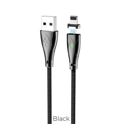 USB кабель для iPhone 5/6/6Plus/7/7Plus 8 pin 1.2м HOCO U75 (черный) 3A